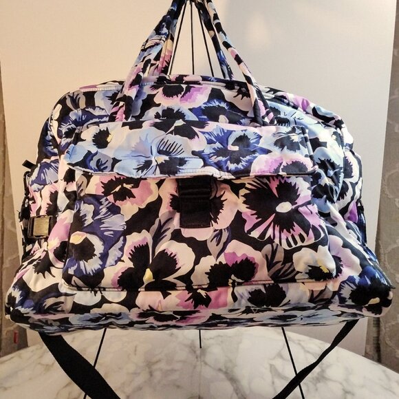 VERA BRADLEY COTTON UTILITY TRAVEL BAG MULTI COLORED - Picture 2 of 10